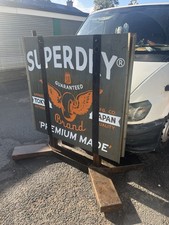 Original SUPERDRY Rustic Heavy Metal Double Sided Pavement Store Sign 58”Hx50”W