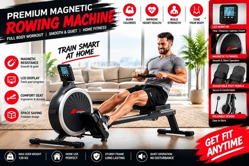 Rowing machine with - with, 16