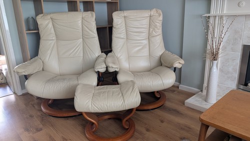 Pair cream ekornes - pair, of
