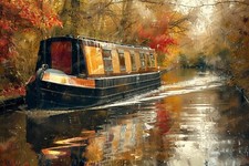 Canal Narrow Boat Landscape