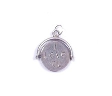 Vintage Spinner Charm I Love