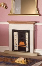 Victorian fireplace dolls - victorian, fireplace,