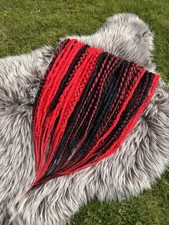 Black and Red Synthetic Dreads