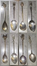 8 Vintage Silver Crest
