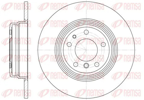 Brake disc rear axle solid - rear,