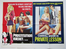 Original Prostitution Racket  / Private Lessons UK Quad Film Poster 1975