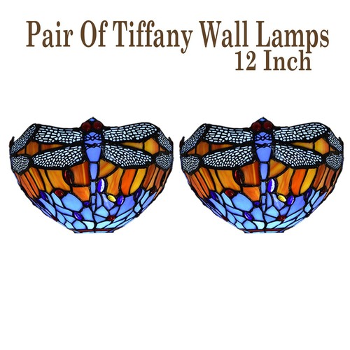 Pair tiffany style wall - tiffany,