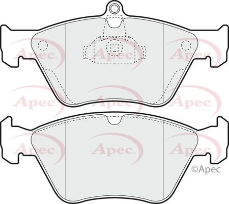 Apec front brake pad set - front, for
