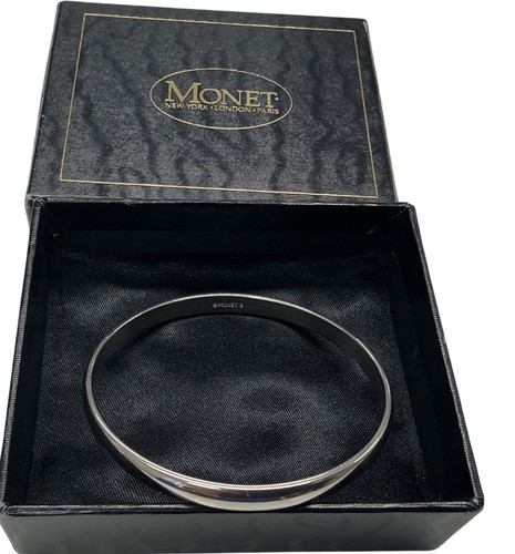 Monet silver tone bangle - silver,