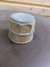 Antique Brass wheel Hub Cap Carriage Victorian large and Heavy