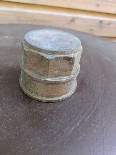 Antique brass wheel hub - antique,