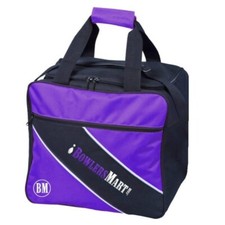 BowlersMart Essential 1 Ball Single Tote Purple Bowling Bag