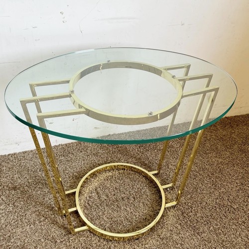 Art deco gold oval glass - gold, top