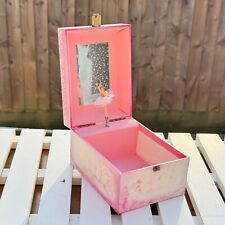 1993 SARACEN MUSIC BOX PINK BALLET JEWELLERY CASE DANCING BALLERINA VINTAGE