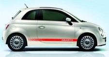 Abarth 500 Red Drivers Side Decals