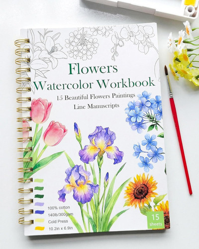 Watercolour workbook water - watercolour, workbook,