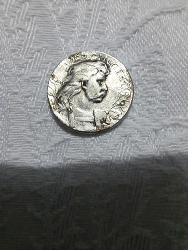 Ancient silver artefact with - artefact,