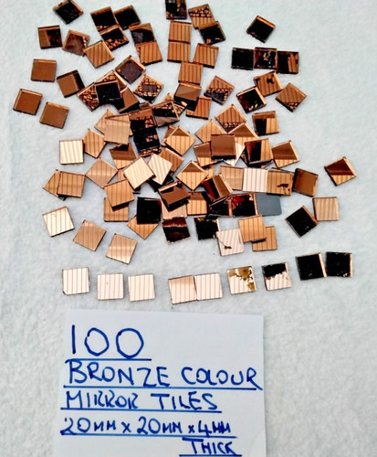 Mosaic mirror tiles bronze - mosaic,