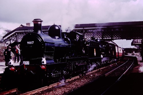 1965 steam loco 9017 - steam,