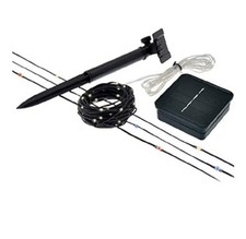 Festival Caravan Flag Pole BLUE LED LIGHTS Solar Powered Awning Tent Ground