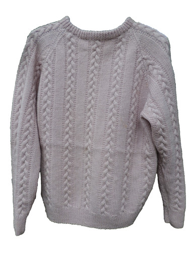 Hand knitted natural wool - hand,