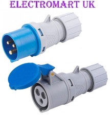 16A IN-LINE MALE PLUG & FEMALE