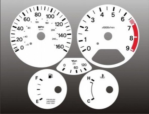 White face gauges - face, for