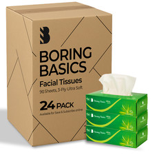 24 Boxes of 3PLY Ultra Soft Eco Friendly Facial Tissues 90 Sheets in a Box