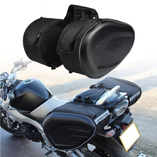 Black motorcycle saddle - saddle, box