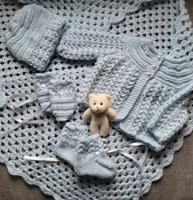 Handmade Knitted Baby Layette