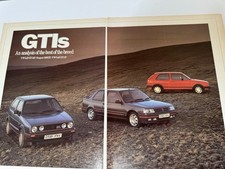 Original 1987 Mk2 VW Golf GTi 8V 16v Pug 309 GTi 10 Sided Magazine Feature Retro