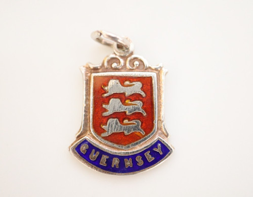 Vintage silver travel - charm,