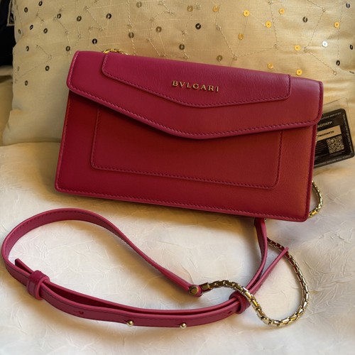 Bvlgari pink leather wallet - bvlgari,