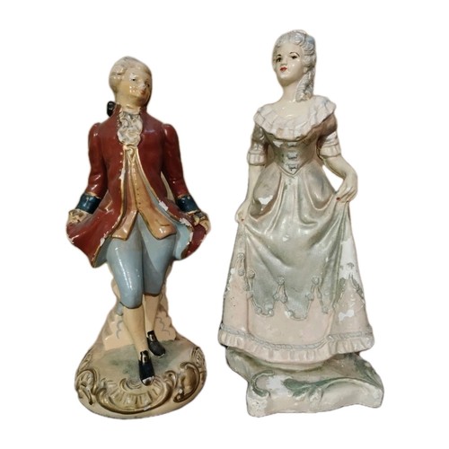 Atq victorian chalk statues - chalk,