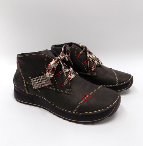 Rieker boots lace green - up,