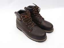 Caterpillar Powerplant Safety Boots Work Wide Fit Steel Toecap Brown Leather 12