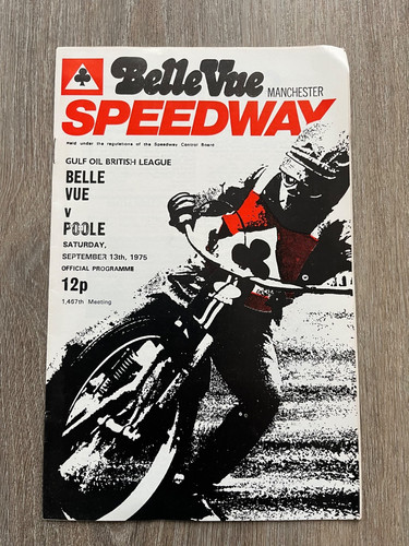 Belle vue speedway programme - ,