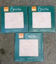 Set of 14 Orange Marble Tiles. B&Q 305mm x 305mm Self Adhesive Stick On Tiles.