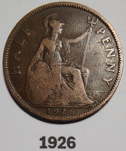 1926 king george half - v, penny