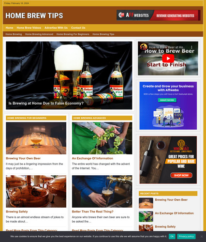 Home brew tips website - home,
