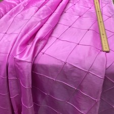 Quilted Taffeta Fabric Pearls Curtain Blinds Duvet Bedding Bridal Dress 60" PINK