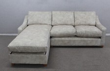 Willow & Hall The Bermenton Vintage Velvet Almond 4 Seater Chaise Sofa Bed