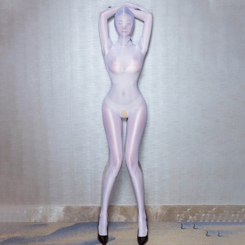 Women shiny glossy bodysuit - shiny,
