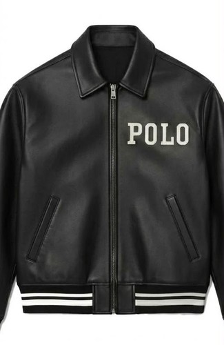 Handmade men black polo - men’s,