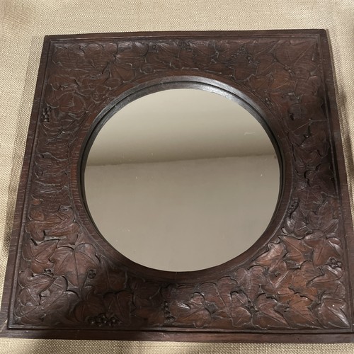 Vtg carved wooden framed - carved,