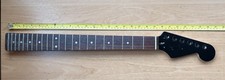 Modern S-Type Electric Guitar Neck - Standard Length 22 Fret - Black Headstock