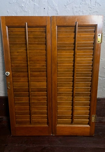 Vintage wood window shutters - vintage,