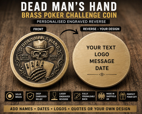 Dead man hand - man's, brass