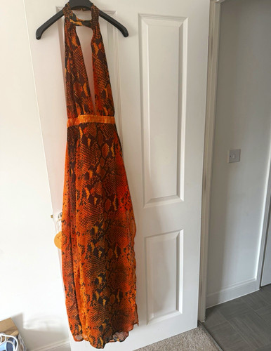 Shein orange black snake - &,