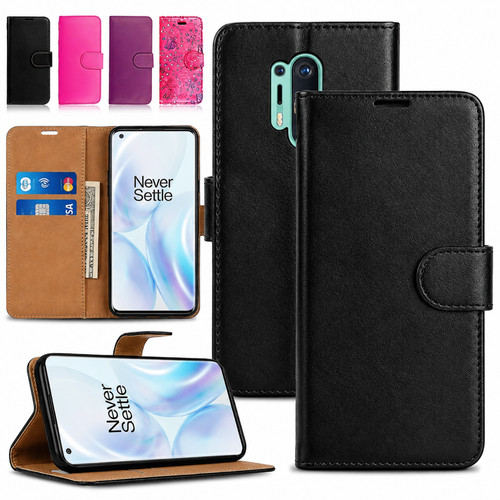 Leather flip wallet - leather, for